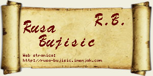 Rusa Bujišić vizit kartica
